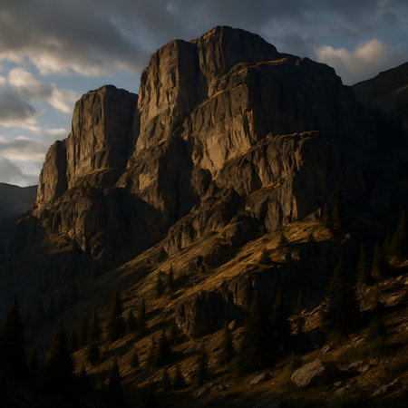 Sunset in the mountains of Yosemite National Park, California, USAの素材