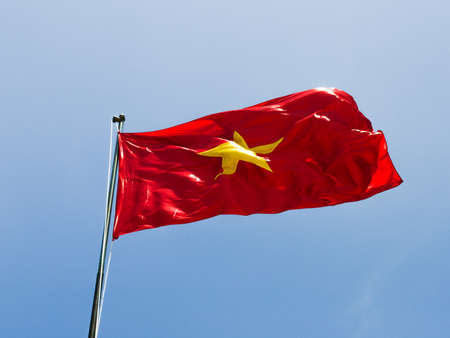red Vietnam flagの写真素材