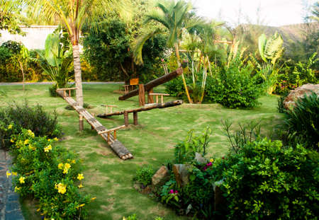 Eco playground in tropical placeの写真素材