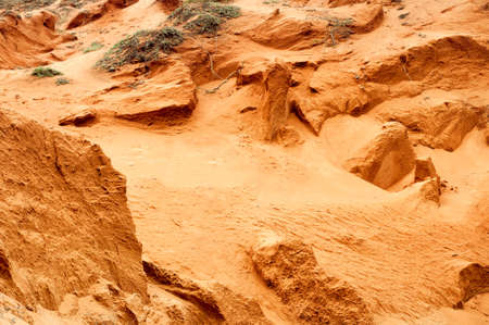 Bright color Orange sand dunes texture as background