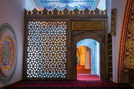 Ankara, Turkey - October 23, 2015: Kocatepe mosque interior in the evening. Photography of slow shutter spead.のeditorial素材