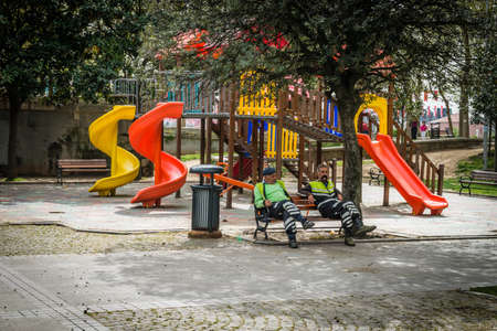 Istanbul, Turkey - April 08, 2016: People are spending their free time in Gezi park in Istanbul, Turkeyのeditorial素材