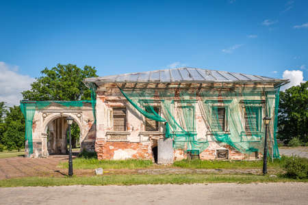 Gulbene, Latvia - Jun 06, 2016: Gulbene white palace in the Vecgulbene Manor in Latviaのeditorial素材