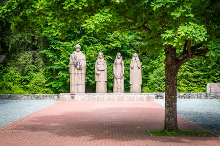 Gulbene, Latvia - Jun 13, 2016: Brothers' Cemetery is a military cemetery and national monument in Gulbene, Latviaのeditorial素材