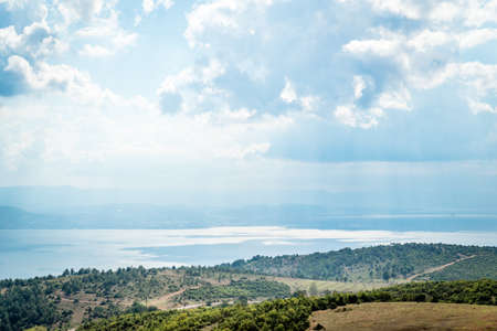 Beautiful landscape view to the Sea of Marmara and Derice in Turkeyの写真素材