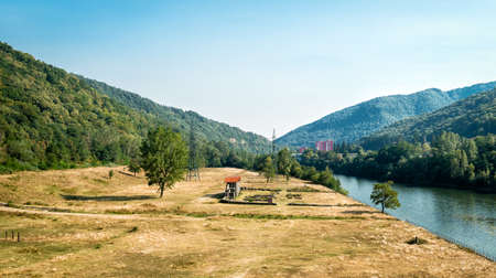 Carpathian mountains in Romaniaの写真素材