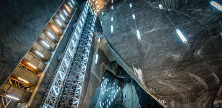 Turda, Romania - September 17, 2016: Salina Turda which is a salt mine located in Turda, Romaniaのeditorial素材