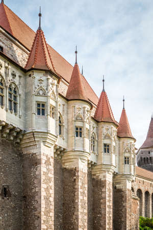 Hunedoara, Romania - September 17, 2016: Corvin Castle, also known as Hunyadi Castle or Hunedoara...