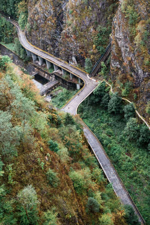 Transylvania, Romania - September 19, 2016: Transfagarasan is a paved mountain road crossing the southern section of the Carpathian Mountains of Romaniaのeditorial素材