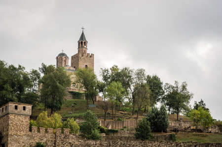 Veliko Turnovo, Bulgaria - September 20, 2016: Panoramic view of the Tsarevets Fortress in Veliko Turnovo, Bulgaria.のeditorial素材