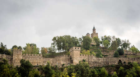 Veliko Turnovo, Bulgaria - September 20, 2016: Panoramic view of the Tsarevets Fortress in Veliko Turnovo, Bulgaria.のeditorial素材