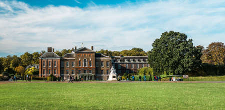 London, United Kingdom - October 17, 2016: People are visiting outside of Kensington Palace in London, England.のeditorial素材