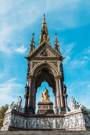 London, United Kingdom - October 17, 2016: Albert Memorial in Kensington Gardens. It was commissioned by Queen Victoria in memory of her husband, Prince Albert.のeditorial素材