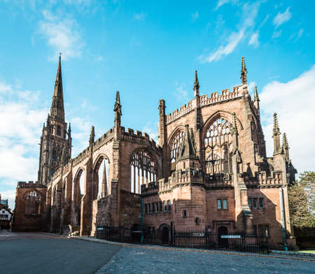 Coventry, England - October 23, 2016: Coventry Cathedral in Coventry, Englandのeditorial素材