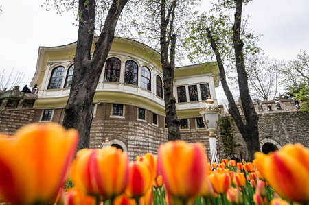 Istanbul, Turkey - April 12, 2017: Ahmet Hamdi Tanpinar Literature Museum Library in Gulhane park, Istanbulのeditorial素材