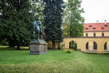Zbraslav, Czech Republic- July 23, 2017: Statue in the Chateau park in Zbraslav, Pragueのeditorial素材