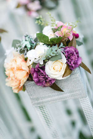 Wedding details and traditions. Floral venue decor - bouquetの写真素材