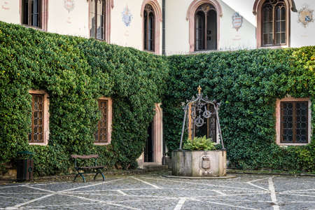 Sychrov, Czech Republic- August 31, 2019: Courtyard of the Sychrov castle in Czech Republic.のeditorial素材