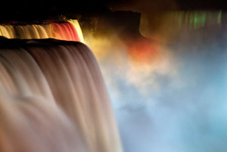 Niagara Falls at night  view from american side の写真素材