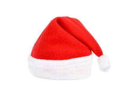 Santa's red hat isolated on white backgroundの写真素材