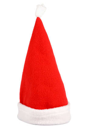 Santa's red hat isolated on white backgroundの写真素材