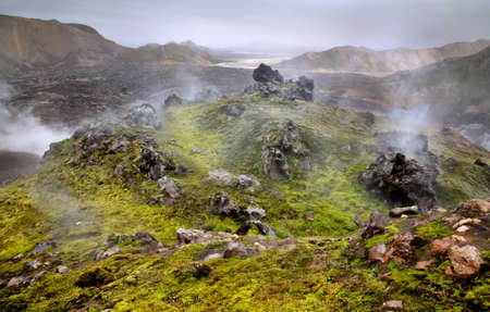 Landmannalaugar wild landscape, Icelandの写真素材