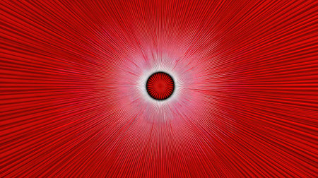 This striking abstract artwork features a radial design in bold red tones, with a captivating central focus. Ideal for modern projects and creative backgrounds.の素材