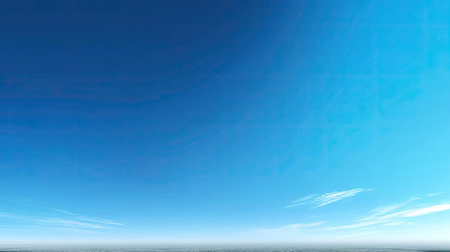 This coastal landscape features a vast blue sky over gentle ocean waves, creating a serene atmosphere ideal for travel and nature projects. Perfect for relaxation themes.の素材