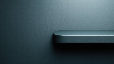 This image features a close-up view of a smooth metal bar set against a dark textured surface. It embodies minimalism and modern design, perfect for various projects.の素材