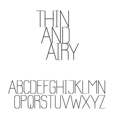 Beautiful sans serif font setのイラスト素材