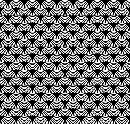 Black and white seamless pattern in art deco styleのイラスト素材