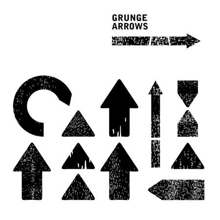 Grunge arrows setのイラスト素材