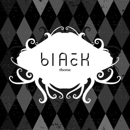 Dark vintage background with harlequin patternのイラスト素材