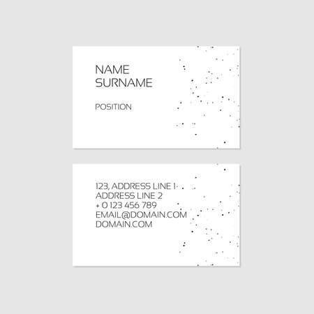 Sophisticated minimal black and white business card template with grainy textureのイラスト素材
