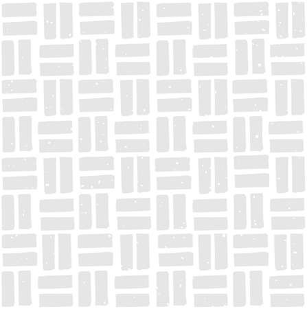 Block print seamless pattern with perpendicular rectangles. Paving stone pattern with removable vintage textureのイラスト素材