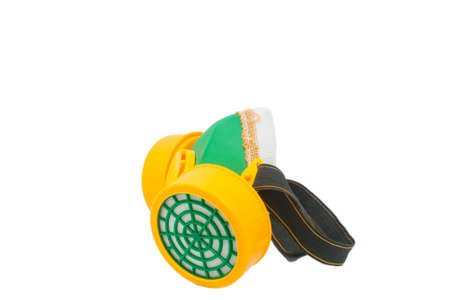 Chemical protective mask isolated on white backgroundの写真素材