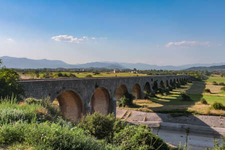 royal bridge (Carev most) over the Zeta in Montenegroの写真素材