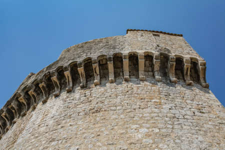 remains of the old tower of the fortress wall in Dubrovnik. Croatiaの写真素材