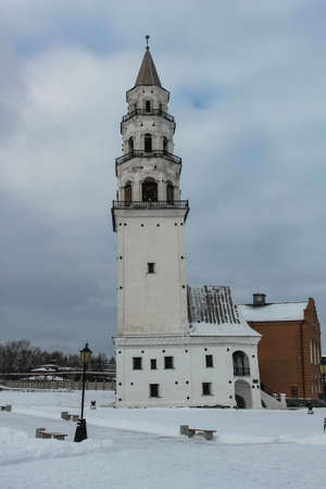 Leaning tower of Nevyansk, Nevyansk city, Sverdlovsk oblast, Russiaの写真素材