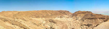 view of the red desert in israel  Stitched Panoramaの写真素材