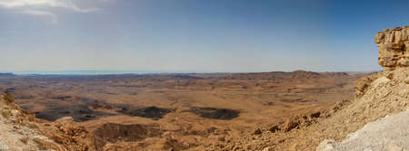 view of the red desert in israel Stitched Panoramaの写真素材