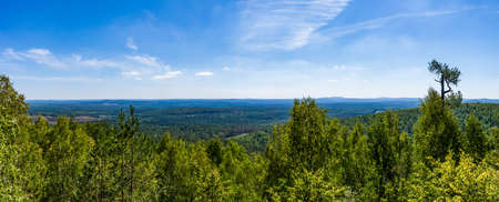 view from the cliff of seven brothers to the valley of the Sverdlovsk regionの写真素材