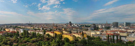Panoramic view of Vienna from the Ferris wheel. Austria Stitched Panoramaの写真素材