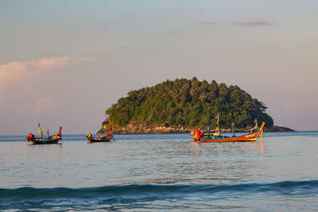 View of island Ko Pu from Kata beach Phuket, Thailandのeditorial素材