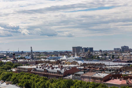 Big city, big port, big cruise liners. St. Petersburg. Russia.の写真素材