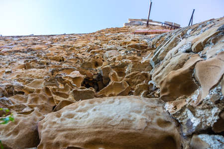 Cinque Terre coast and small towns with vibrant colorful houses in La Spezia, Italy.の写真素材