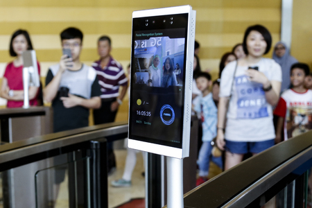 PUTRAJAYA, MALAYSIA - APRIL 21, 2019. A device known as â€˜Intelligent Facial Biometricâ€™...