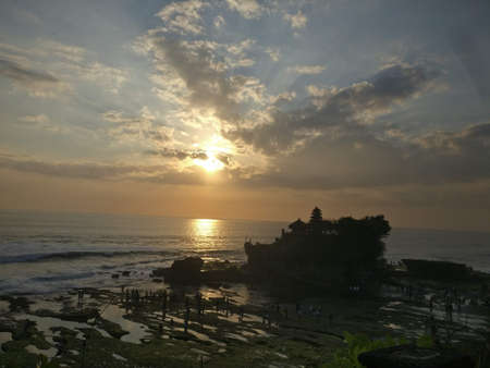 Sunset at the templeのeditorial素材