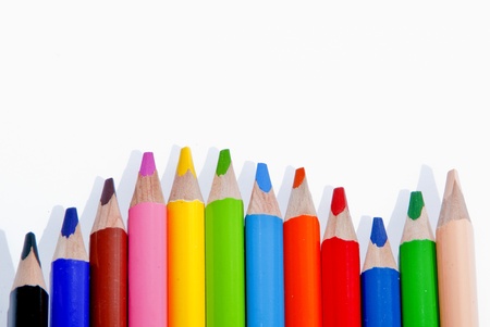 Wooden Pencils school in various colors to draw