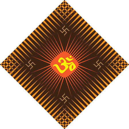 Aum (Om) The Holy Motif Vector Artのイラスト素材
